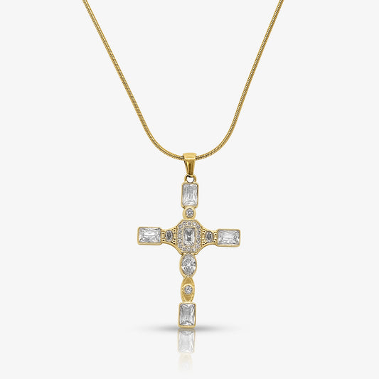 Gem Up Cross Necklace - EVRYJEWELS