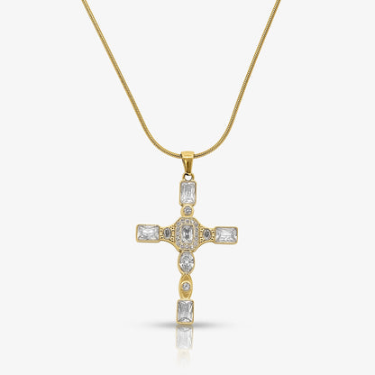 Gem Up Cross Necklace - EVRYJEWELS