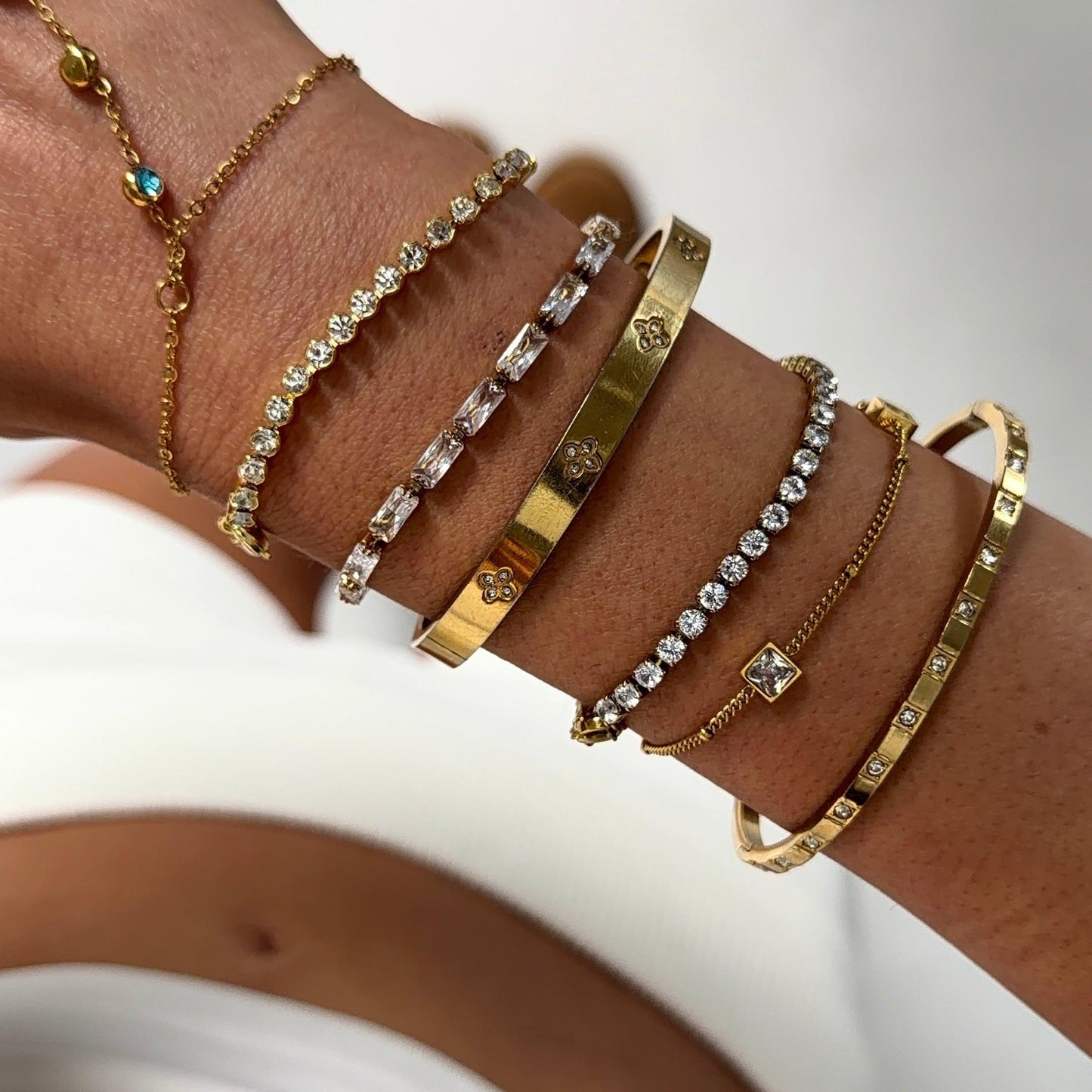 Champagne Princess Tennis Bracelet - EVRYJEWELS