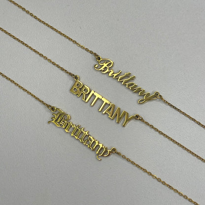 Custom/Personalized Nameplate Necklace - EVRYJEWELS