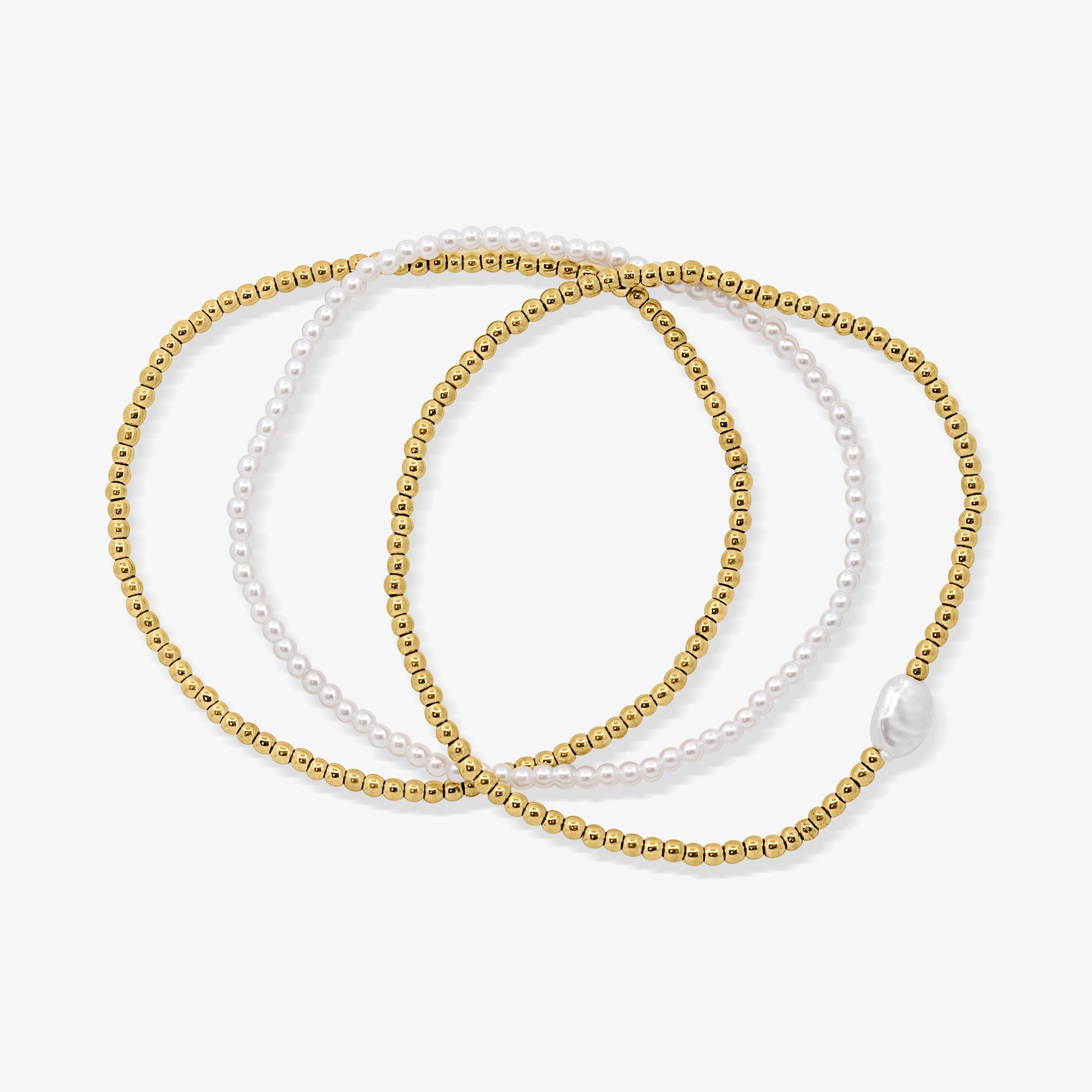 Sweet Luxe Beaded Bracelet 4 Piece Set - EVRYJEWELS